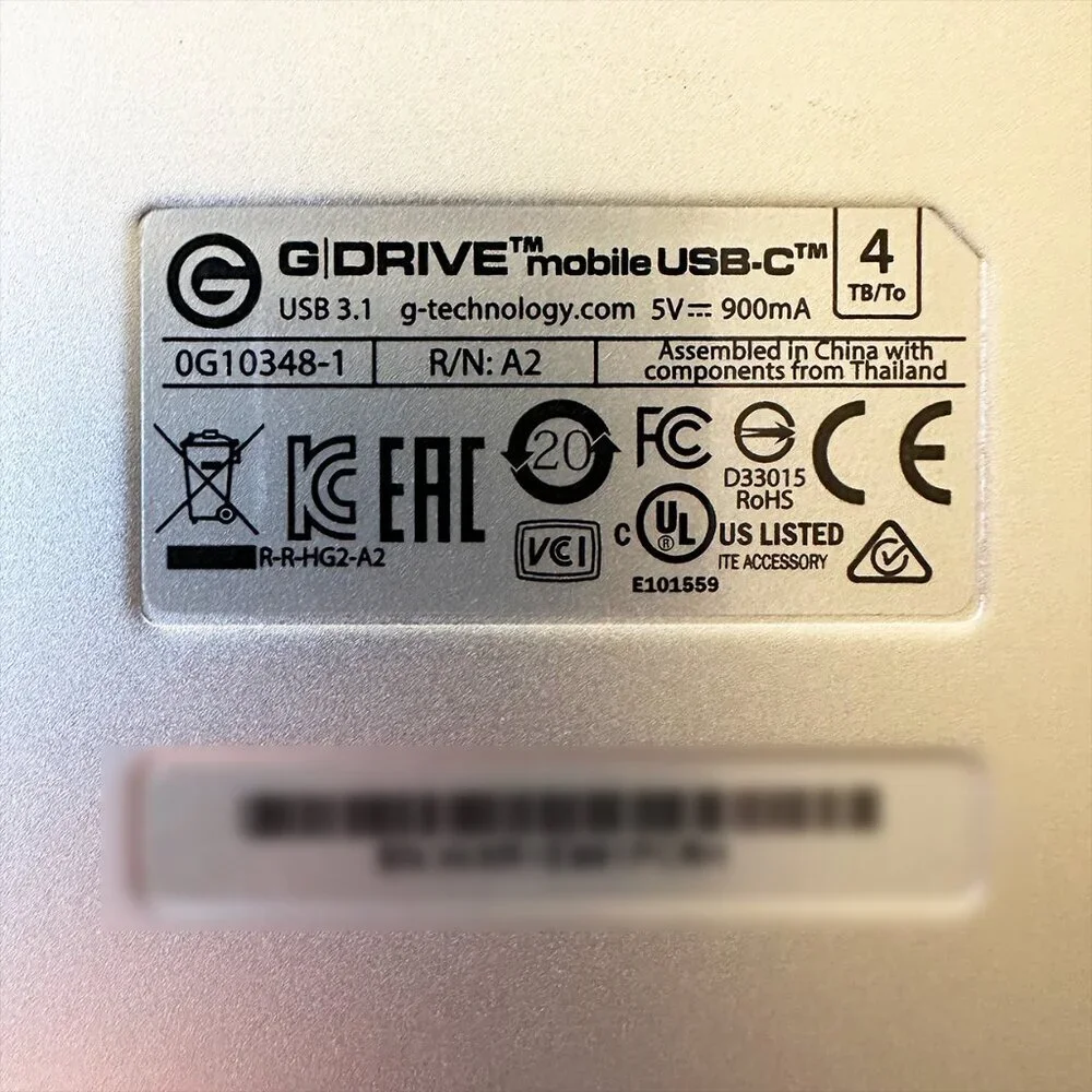 SanDisk Professional / G-Drive 4 TB External Drive with USB to USB A Cable - Picture 3 of 5
